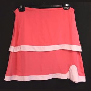 Cynthia Rowley SILK Two Toned Tiered Mini Skirt